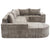 Amalfi Modular Chenille Sectional Sofa in Brown