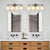 4-Light Vanity Light In Brushed Nickel Finish with Frosted Glass Shades