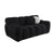 Black Boucle Rolled Arm Marshmallow Sofa