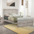 Rustic White Queen Farmhouse Style Platform Bed Frame