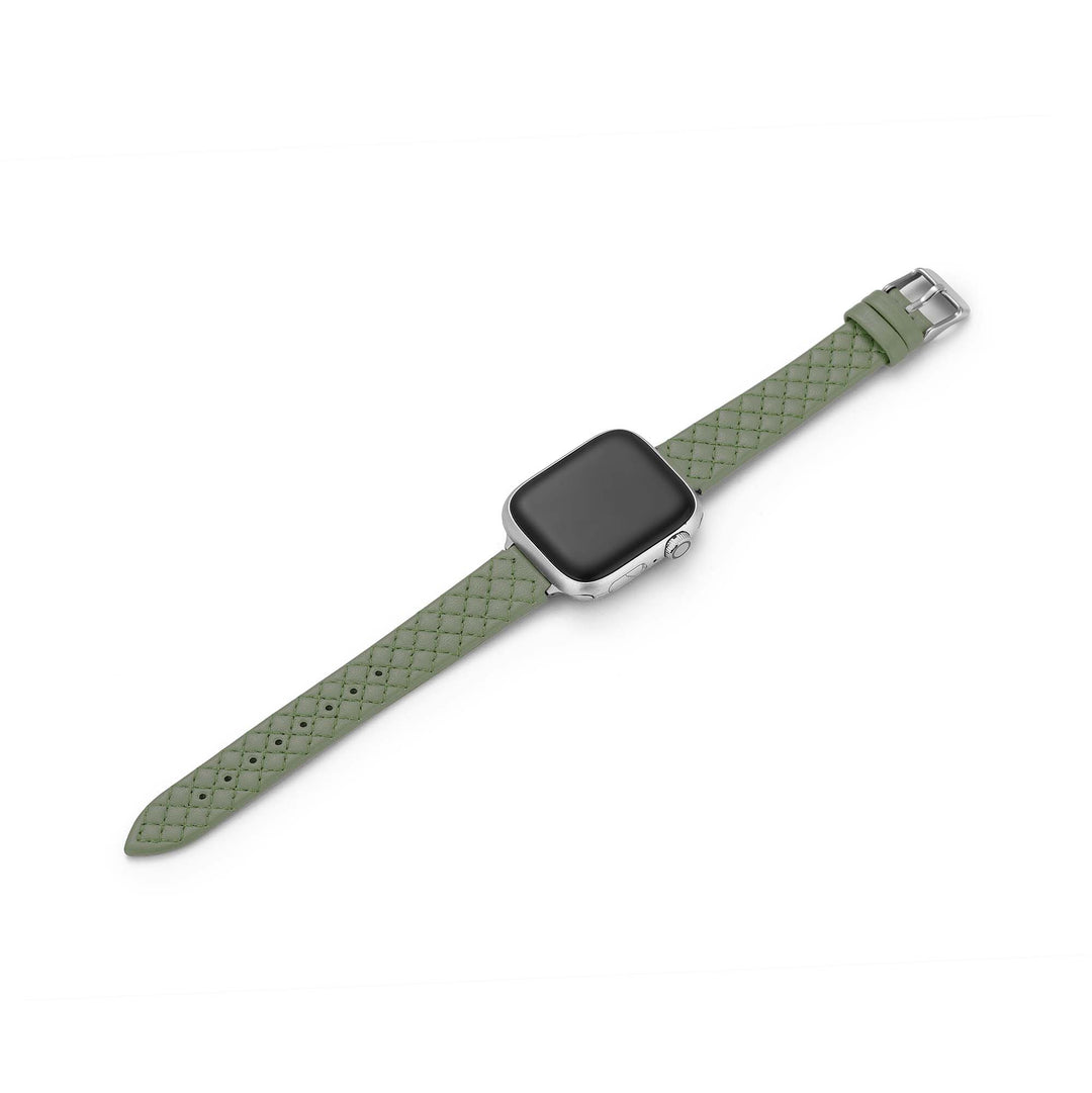 Bold Leather Quilted Apple Watch Bands for Women