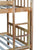 Twin Over Twin Rubberwood Bunk Bed with Trundle, Convertible Design in Natural Tones