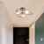 Contemporary Floral Flush Mount Ceiling Light in Grey/Green