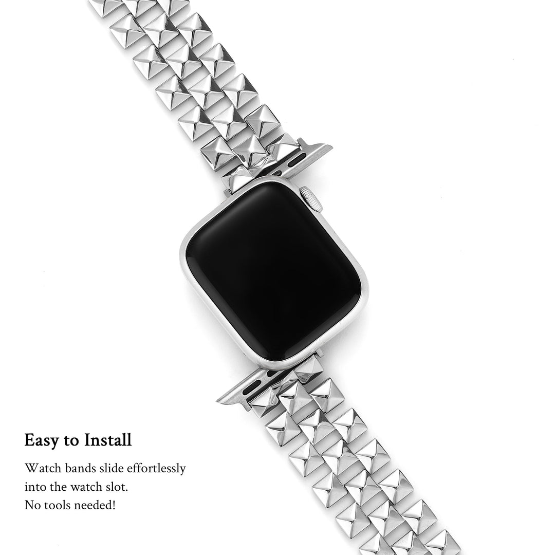 Luxury Stainless Steel Diamond Apple Watch Bands for Women