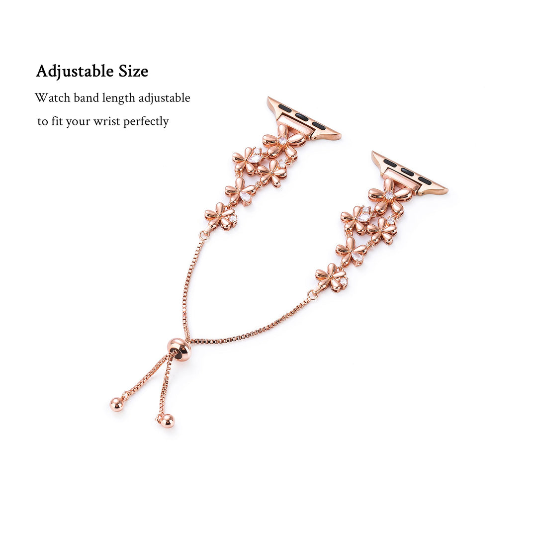 Bold Copper Flower Apple Watch Bands for Women