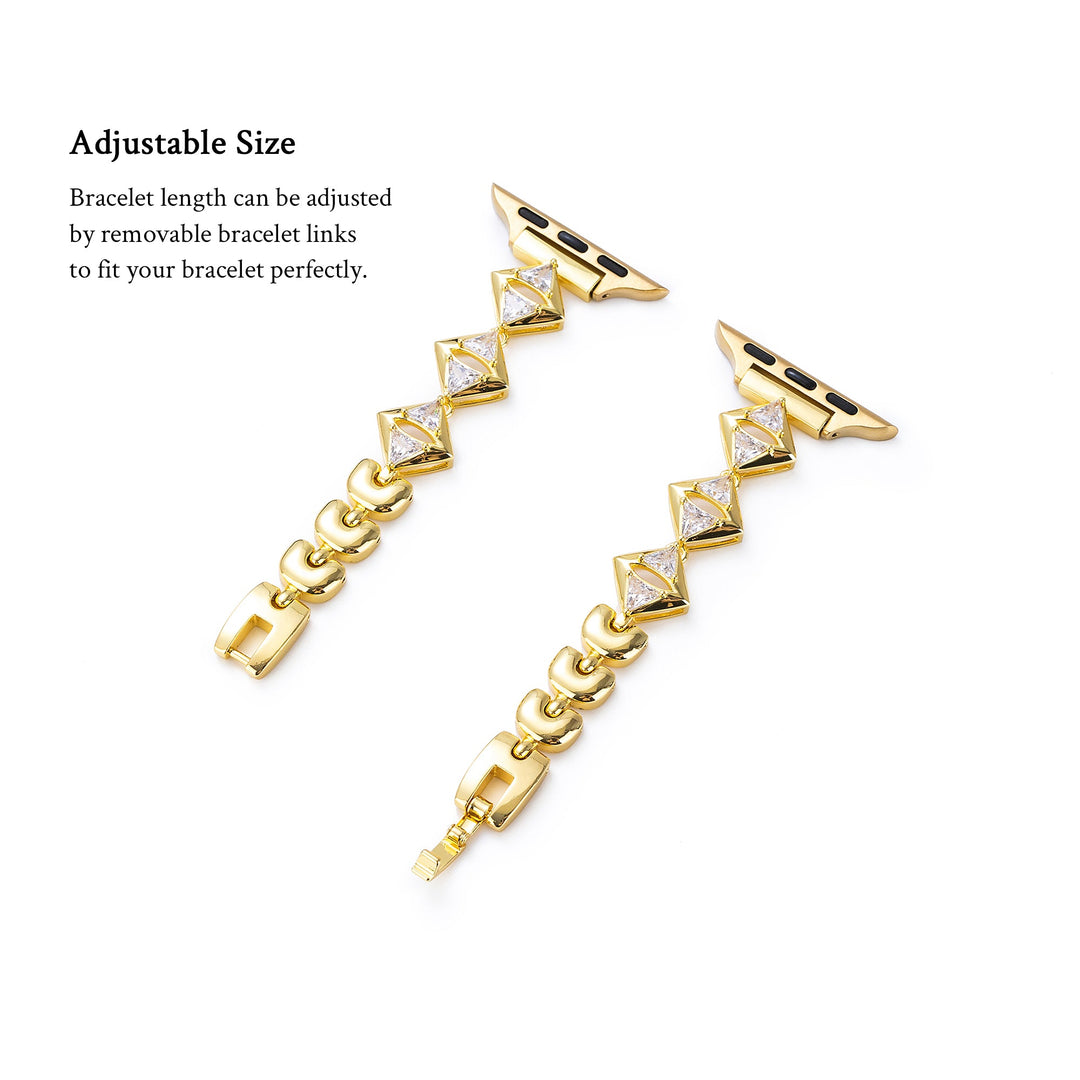 Chic Copper Rhinestone Apple Watch Bands for Women