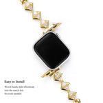 Load image into Gallery viewer, Chic Copper Rhinestone Apple Watch Bands for Women
