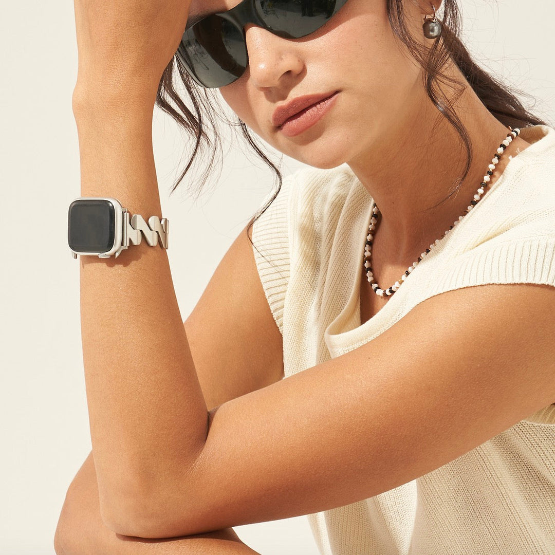 Luxury Stainless Steel Geo Apple Watch Bands for Women