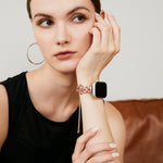 Load image into Gallery viewer, Bold Copper Flower Apple Watch Bands for Women
