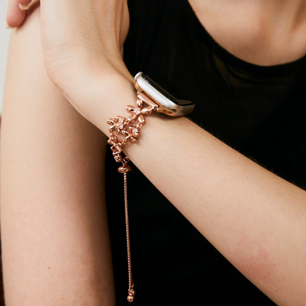 Bold Copper Flower Apple Watch Bands for Women
