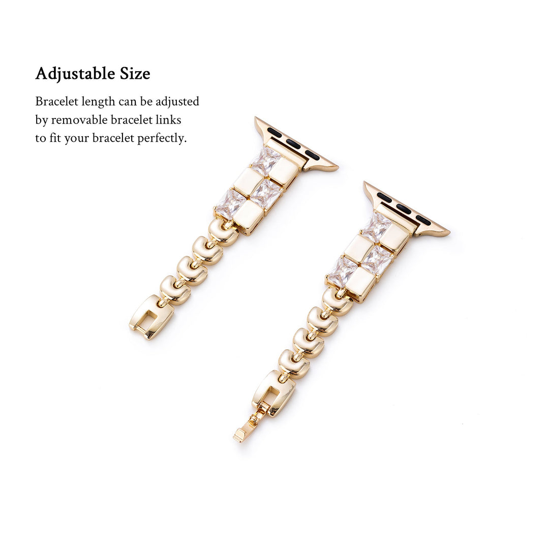 Bold Copper Rhinestone Apple Watch Bands for Women