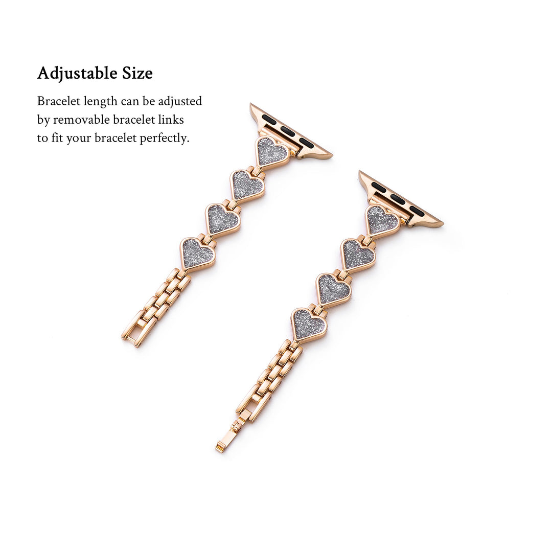 Sleek Metal Glitter Apple Watch Bands for Women