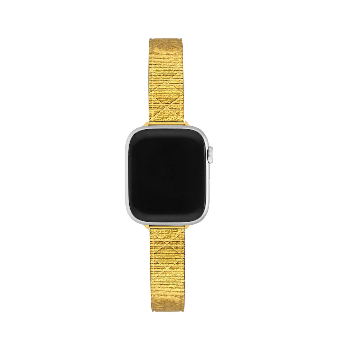 Luxury Stainless Steel Diamond Textured Apple Watch Bands for Women