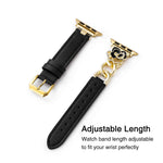 Load image into Gallery viewer, Bold Leather Chain Apple Watch Bands for Women
