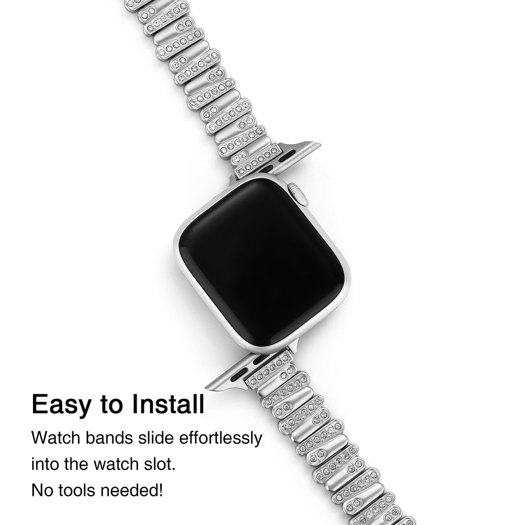 Chic Metal Rhinestone Apple Watch Bands for Women