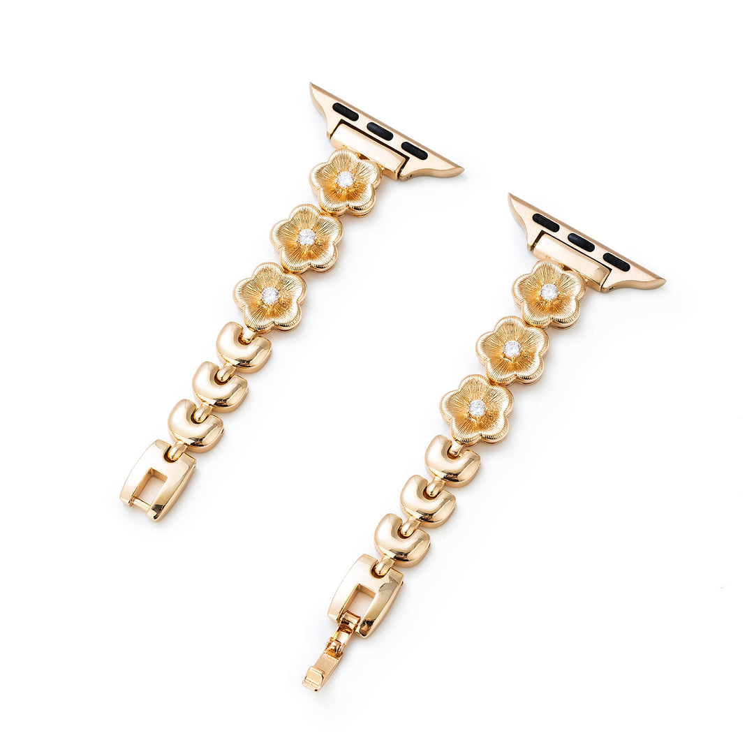 Stylish Copper Floral Apple Watch Bands for Women