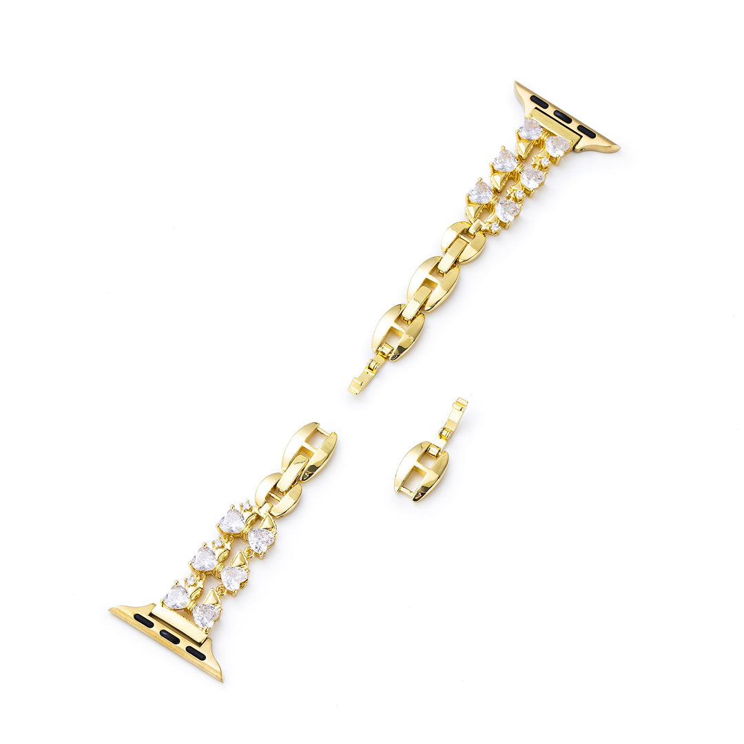Chic Copper Zircon Apple Watch Bands for Women