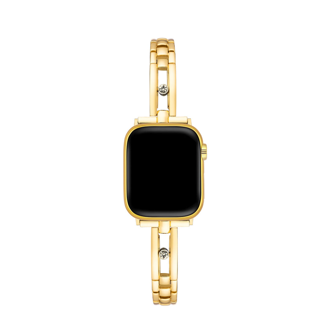 Sleek Metal Rhinestone Apple Watch Bands for Women