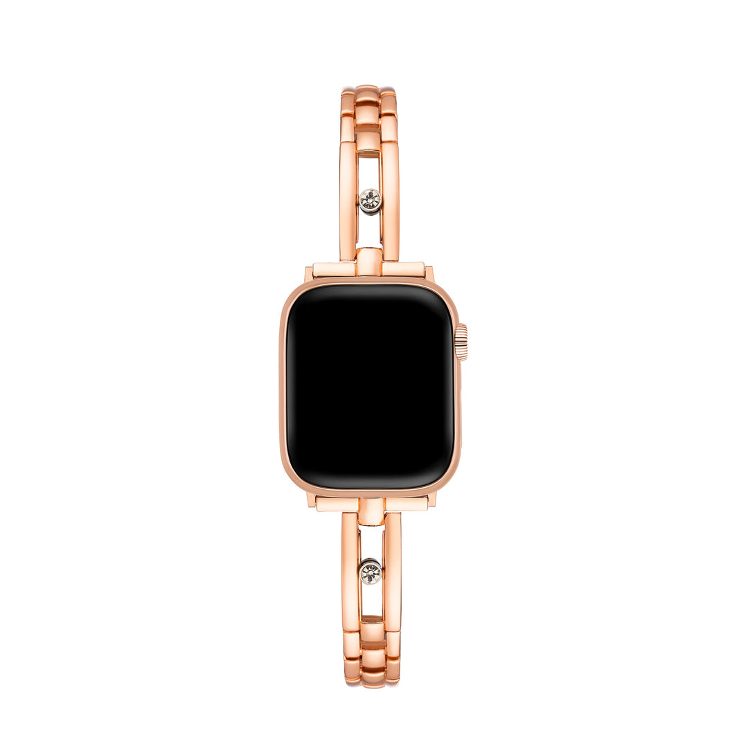 Sleek Metal Rhinestone Apple Watch Bands for Women