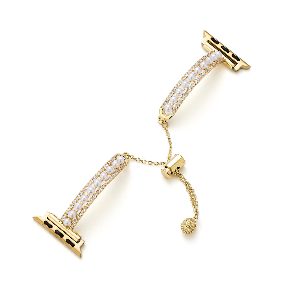 Dazzling Copper Beaded Apple Watch Bands for Women