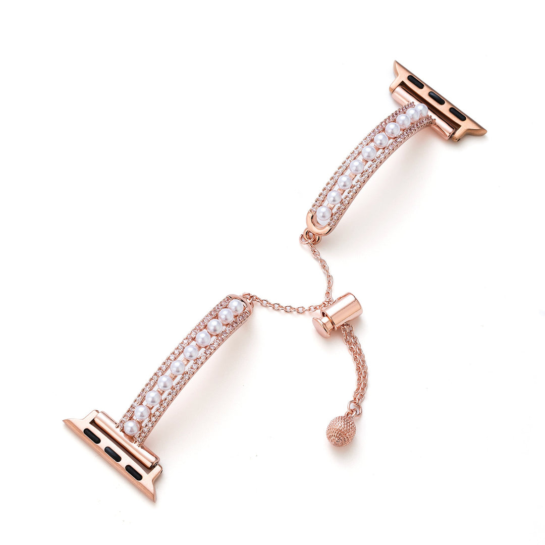 Dazzling Copper Beaded Apple Watch Bands for Women
