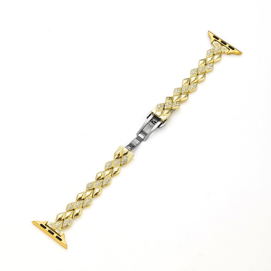 Modern Metal Diamond Apple Watch Bands for Women