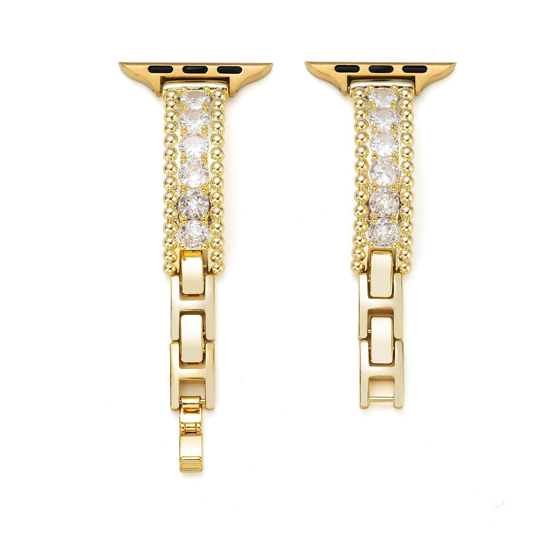 Dazzling Copper Zircon Apple Watch Bands for Women