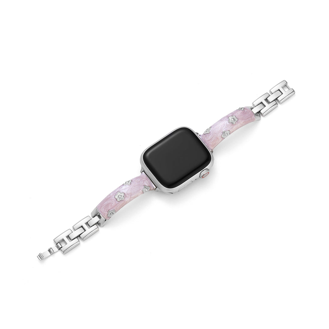 Classic Metal Floral Apple Watch Bands for Women