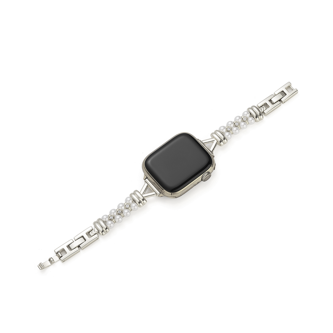 Luxury Metal Pearly Apple Watch Bands for Women