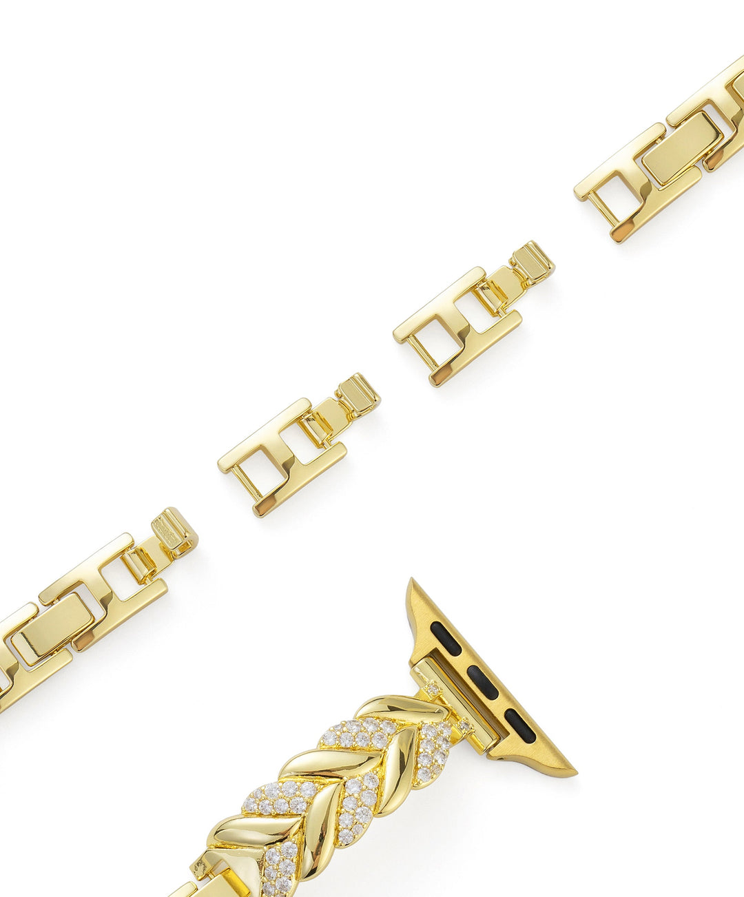 Sleek Copper Zircon Apple Watch Bands for Women