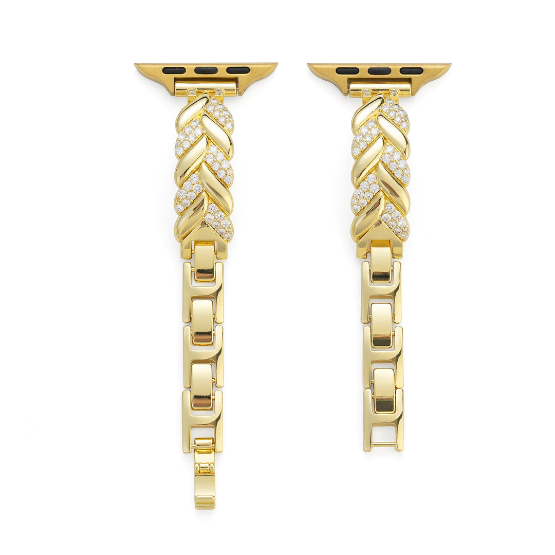 Sleek Copper Zircon Apple Watch Bands for Women