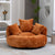 Comfortable Lazy Lounger Bean Bag Couch in Orange Chenille