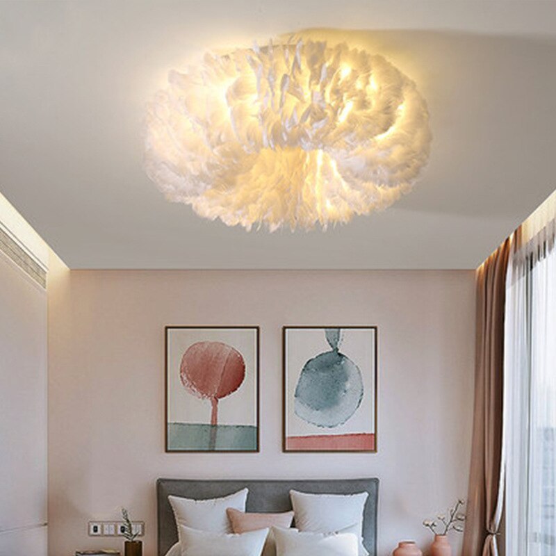 Feather Flush Mount Ceiling Light