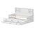 Twin Daybed with Trundle & Storage In White