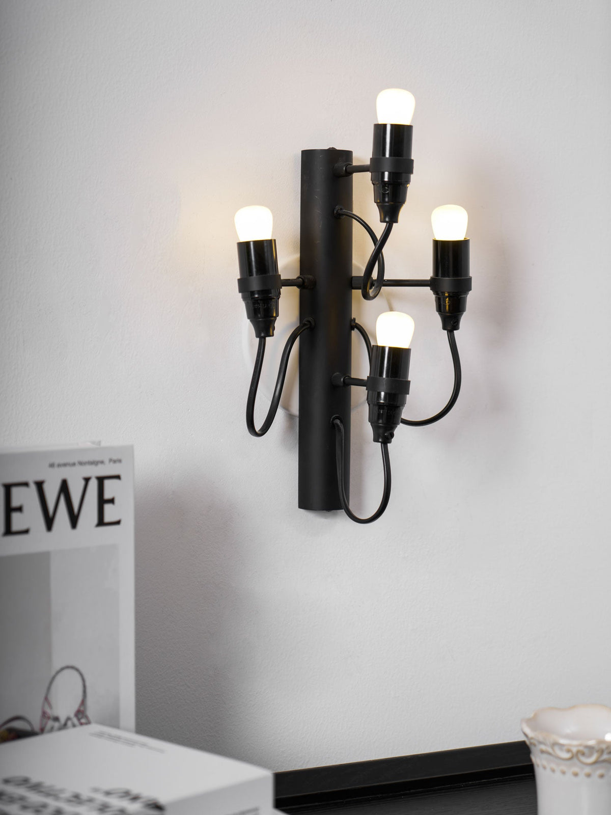 Mirror Polished Steel Contemporary Wall Lamp