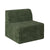 U Shape Modular Sectional Sofa in Soft Terrycloth Fabric with Space-Efficient Design and Comfy Sleeper Functionality In Green