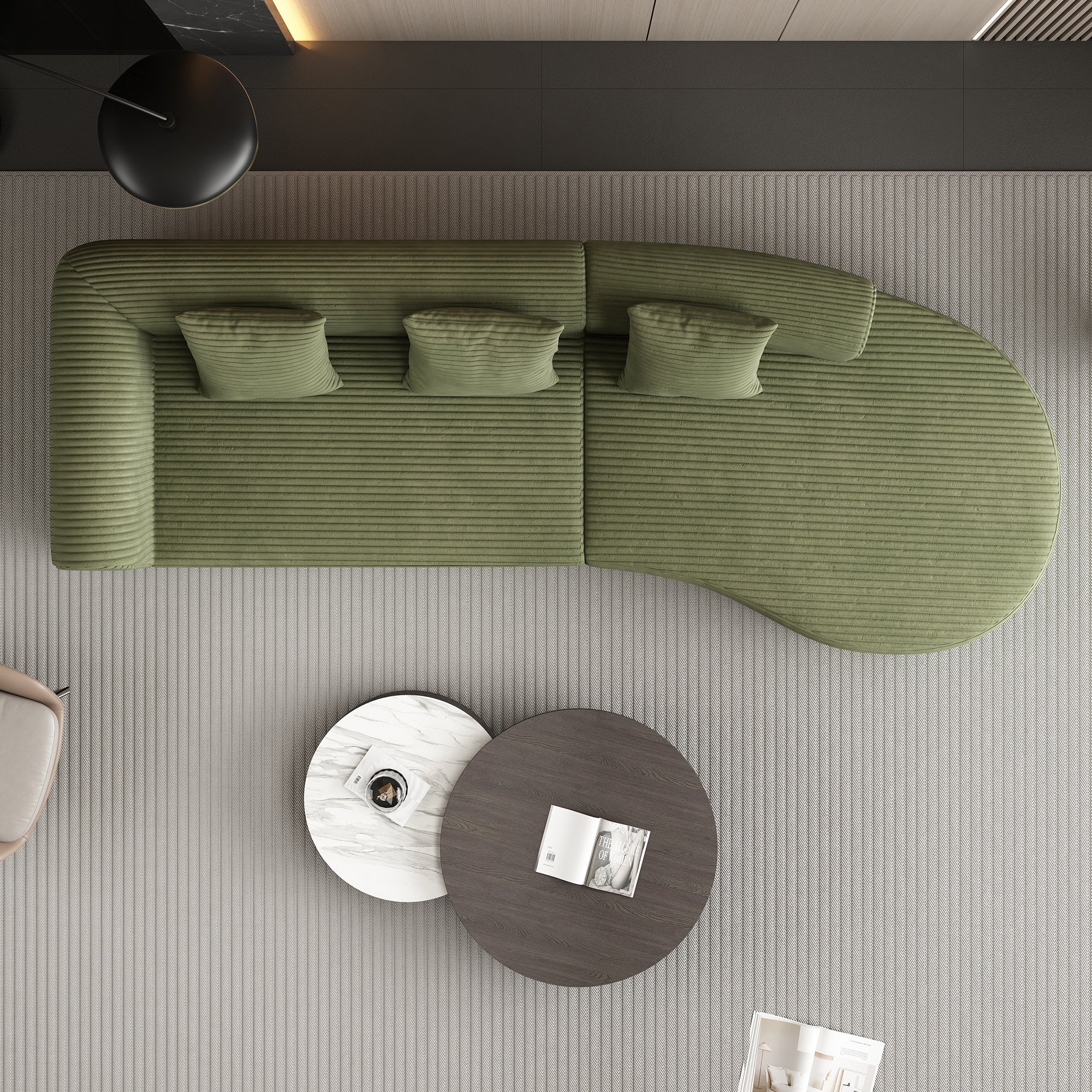 Helsinki Minimalist Modular Sofa in Green