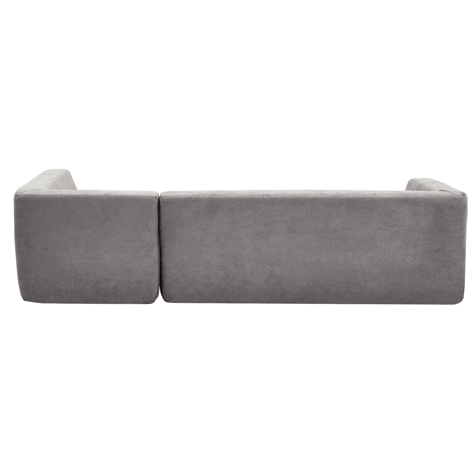 Mombasa 3-Seat Modern Compressed Sofa in Light Gray