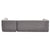 Mombasa 3-Seat Modern Compressed Sofa in Light Gray