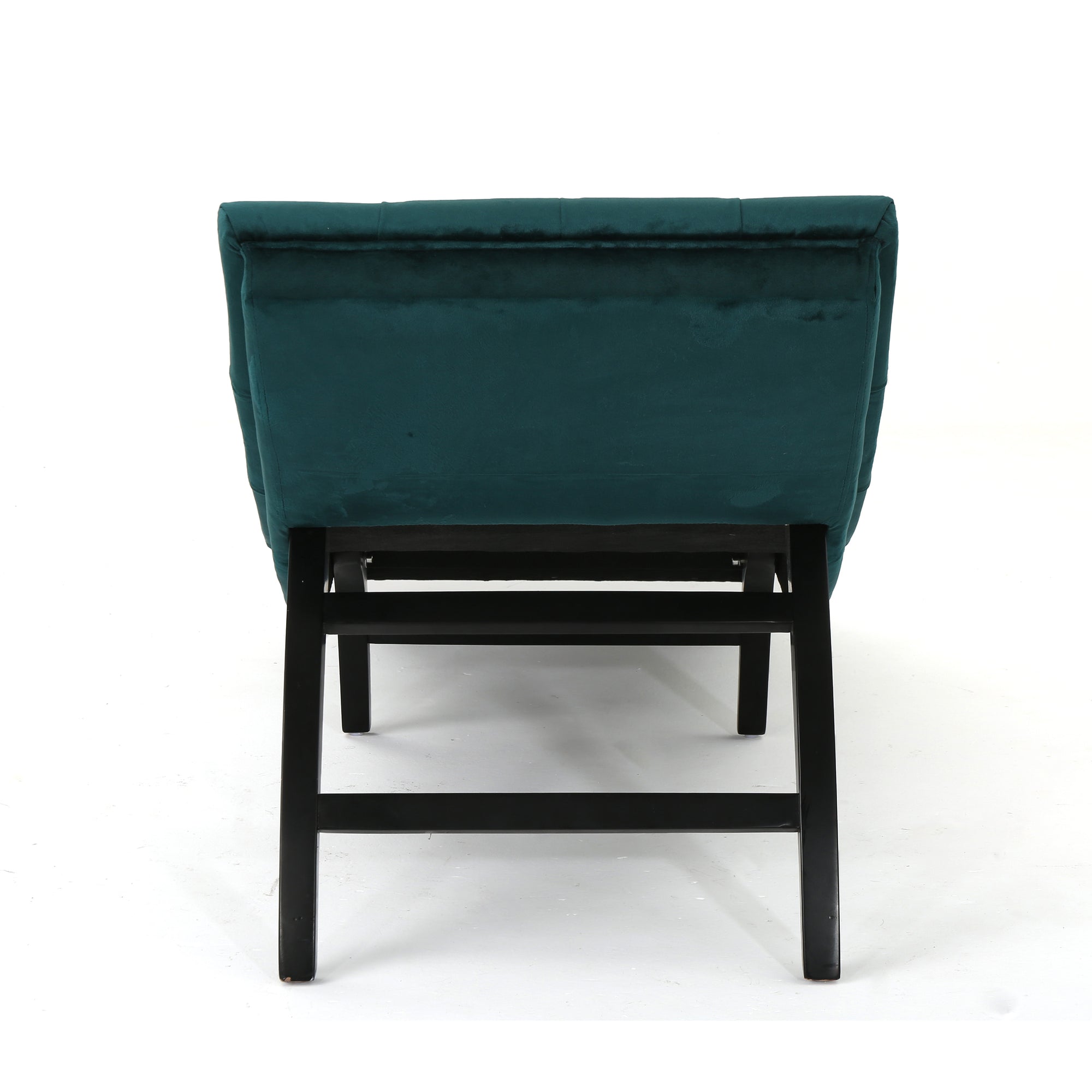 Teal Velvet Tufted Chaise Lounge