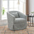 Light Green Linen Blend Swivel Accent Armchair