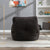 Soft Teddy Tufted Bean Bag Chair in Dark Gray