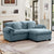 Lagos Velvet Modular Sofa in Blue