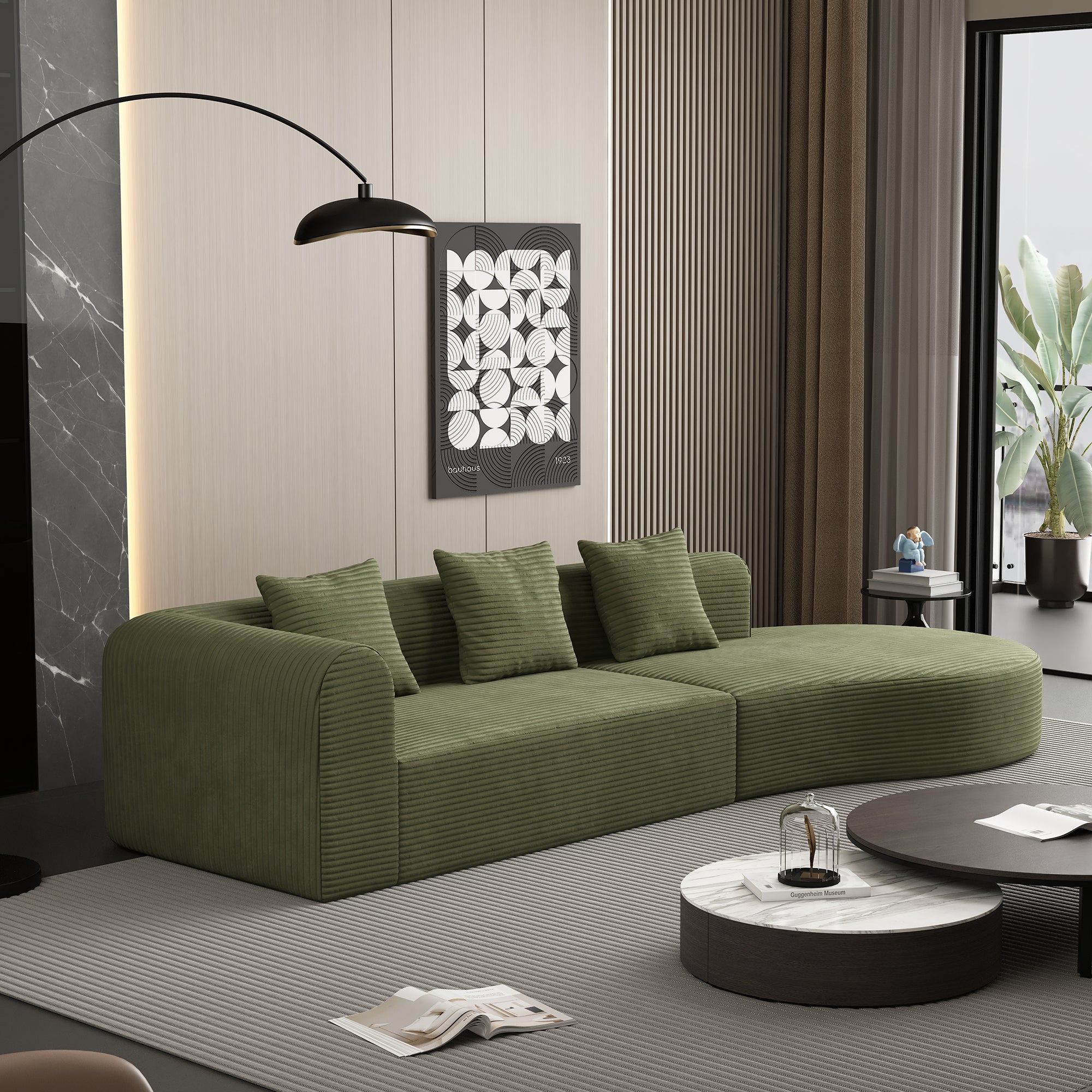 Helsinki Minimalist Modular Sofa in Green