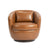 Light Brown Upholstered Accent Swivel Chair