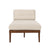 Elegant Beige-Brown Chaise Lounge with Detachable Cushions