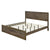 Farmhouse Style Pine Wood Platform King Bed in Rustic Brown