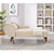 Modern Beige Velvet Chaise Lounge