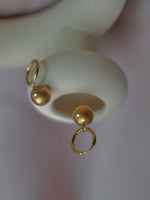 Load image into Gallery viewer, Clara Spherical Gold Hoops
