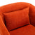 360-degree Swivel Accent  Armchair Linen Blend Orange